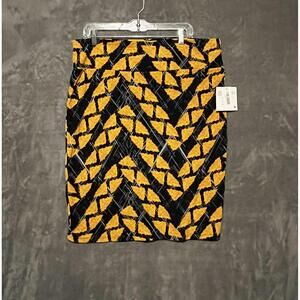 LuLaRoe Geometrical Pencil Straight Skirt Womens Size 3XL Pull On Stretch NWT